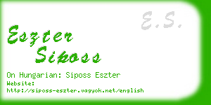 eszter siposs business card